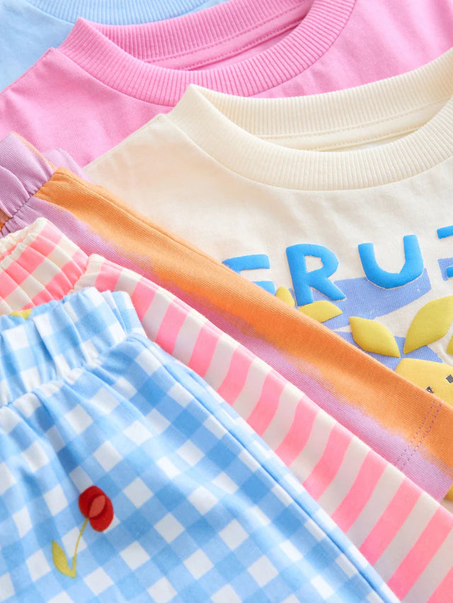 |BigGirl| Pacote Com 3 Pijamas Curtos Multifuncionais (9 meses a 12 anos)