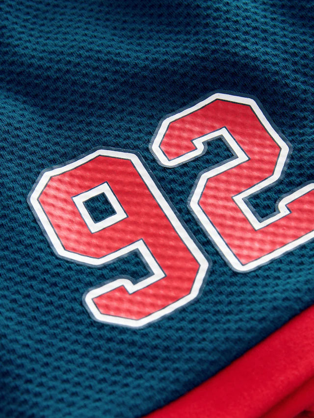 |BigBoy| Pijama Curto Vermelho/Azul De Basquete 100% Algodão (4-16 anos)