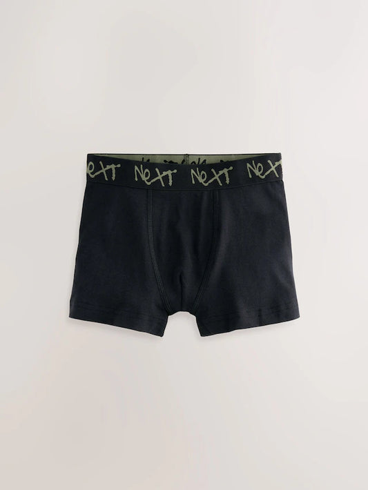 |BigBoy| Shorts De Cintura Alta Pretos Com Grafite Next, Pacote Com 10 Unidades (1,5 a 16 anos)