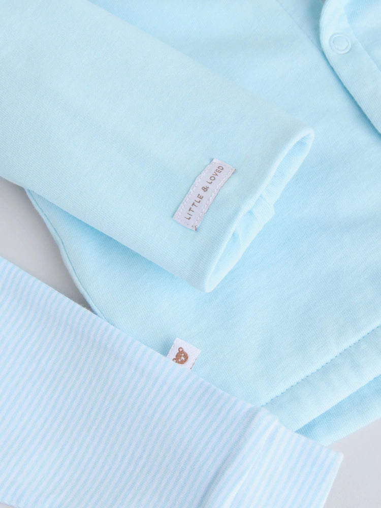 |BabyBoy| Conjunto De 3 Peças De Jaqueta, Body e Leggings De Malha Blue Bear Baby (0 meses a 2 anos)