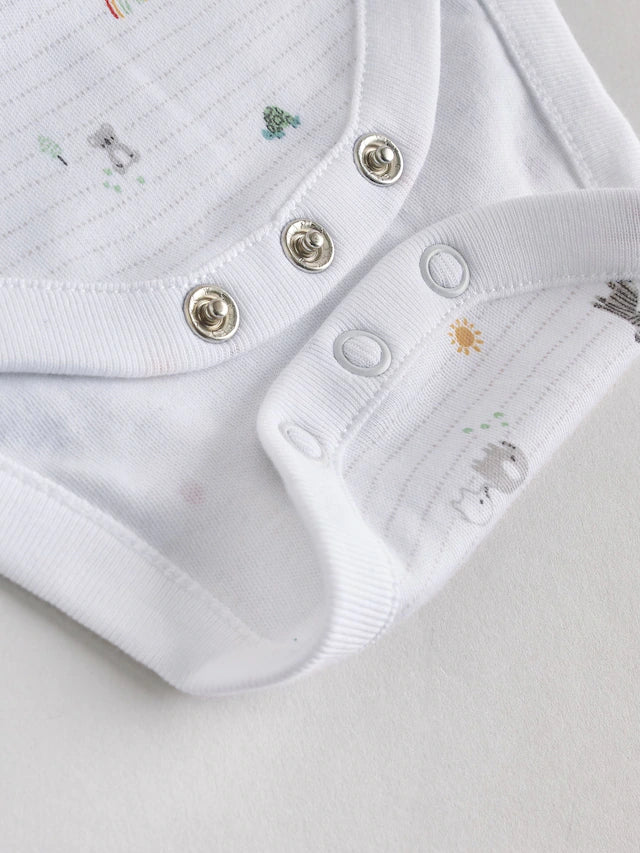 |BabyBoy| Pacote Com 5 Macacões Brancos Para Bebês