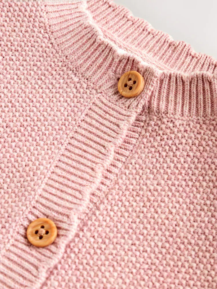 |BabyBoy| Macacão De Tricô Rosa Para Bebê (0 meses a 3 anos)