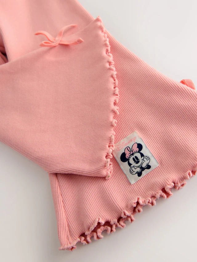 |Girl| Conjunto De Blusa e Calça Flare Manga Longa Disney Minnie Mouse e Daisy Duck Em Branco cru (3 meses a 7 anos)