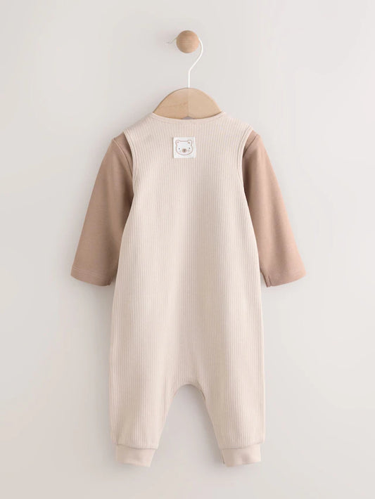 |BabyBoy| Conjunto De Macacão e Macacão De Malha Neutra Para Bebê (0 meses a 2 anos)