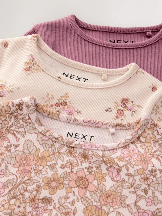 |Girl| Conjunto De Blusa e Legging Rosa, Pacote Com 3 (3 meses a 7 anos)