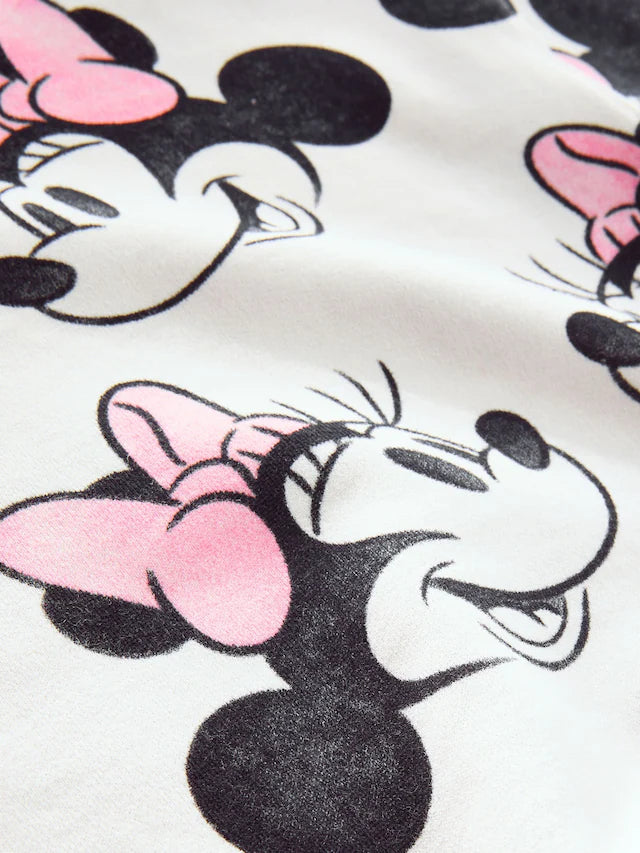 |Girl| Conjunto De Moletom e Leggings Disney Minnie Mouse Creme (3 meses a 7 anos)