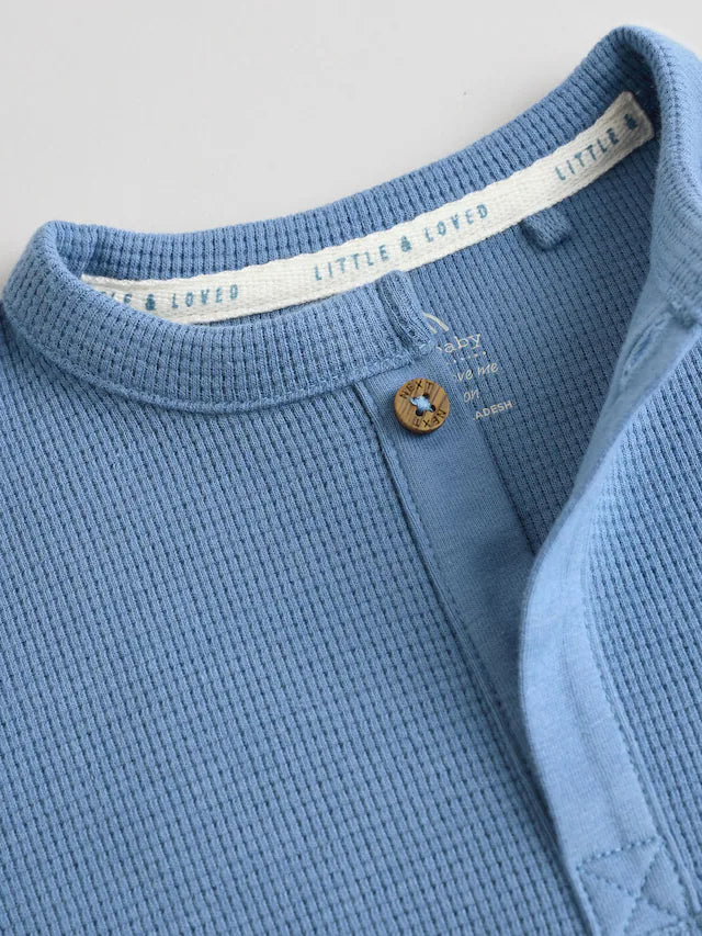 |BabyBoy| Conjunto De 6 Peças De Blusas e Shorts Listrados Azuis Para Bebê