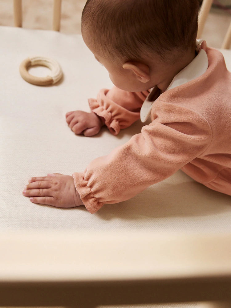 |BabyGirl| Macacão De Veludo Rosa Para Bebê (0 meses a 3 anos)