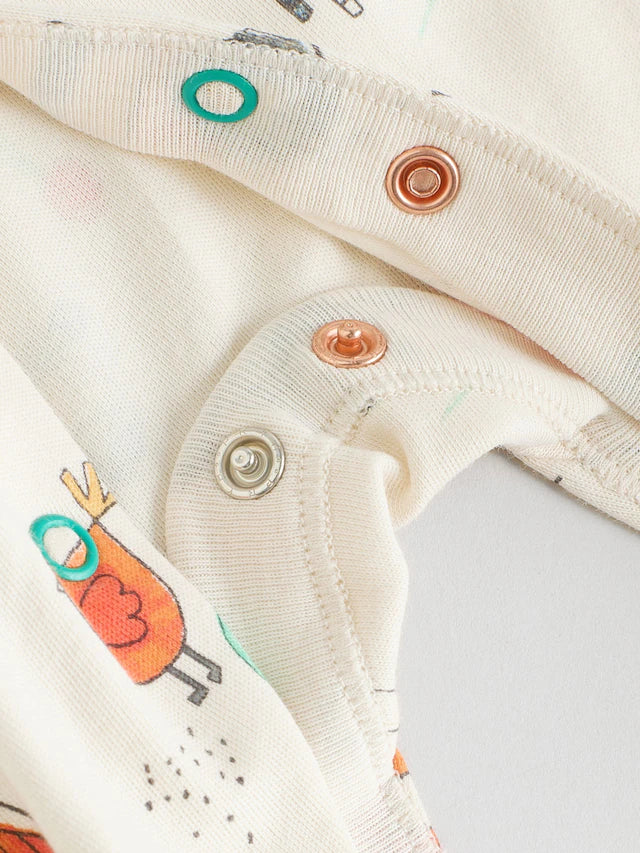 |BabyGirl| Pacote Com 3 Macacões Bordados Azuis Para Bebês (0 a 2 anos)