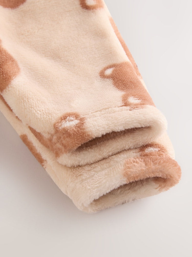 |BabyGirl| Macacão De Dormir De Lã Brown Bear Para Bebê