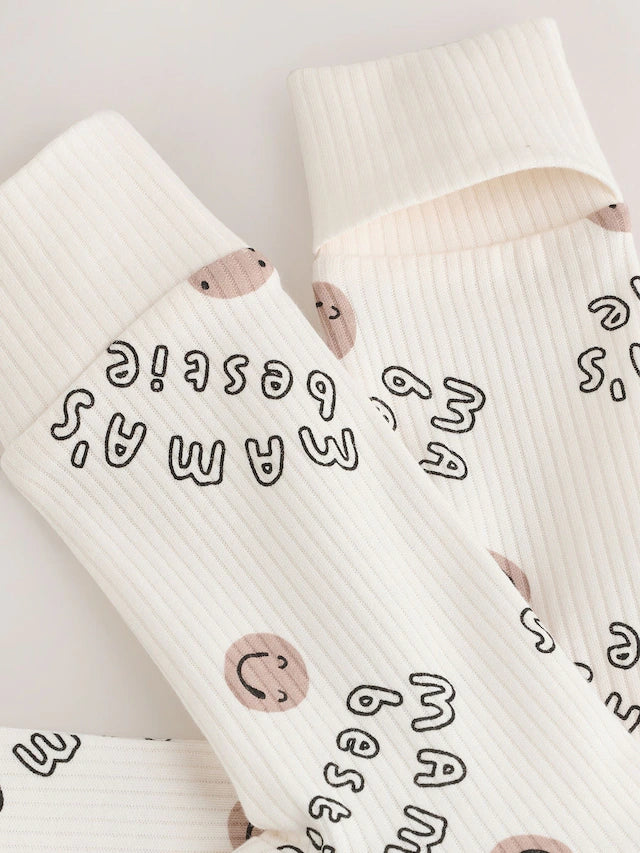 |BabyBoy| Macacão Sem Pés Cream Baby Family Com Zíper Bidirecional (0-18 meses)