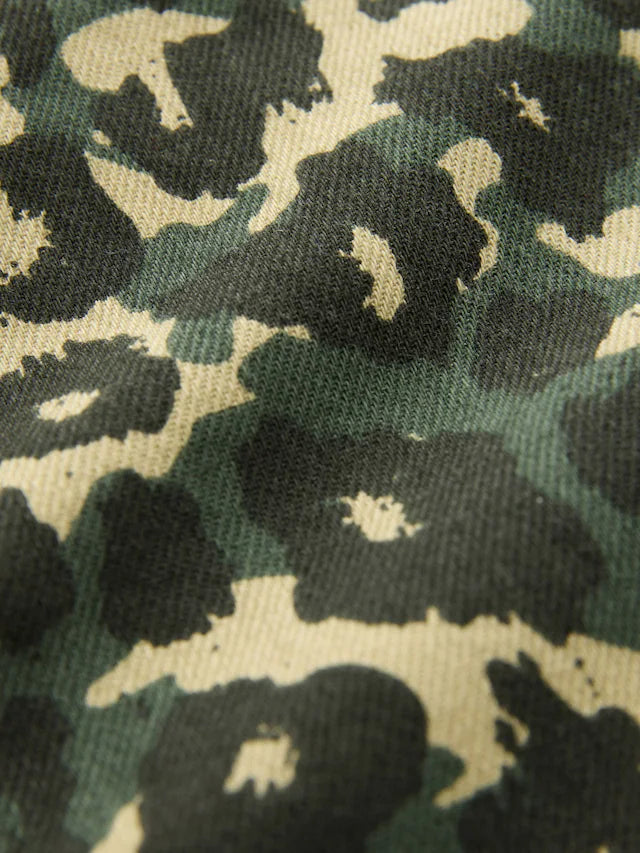 |Boy| Calça Larga Com Estampa De Leopardo Verde (3 meses a 7 anos)