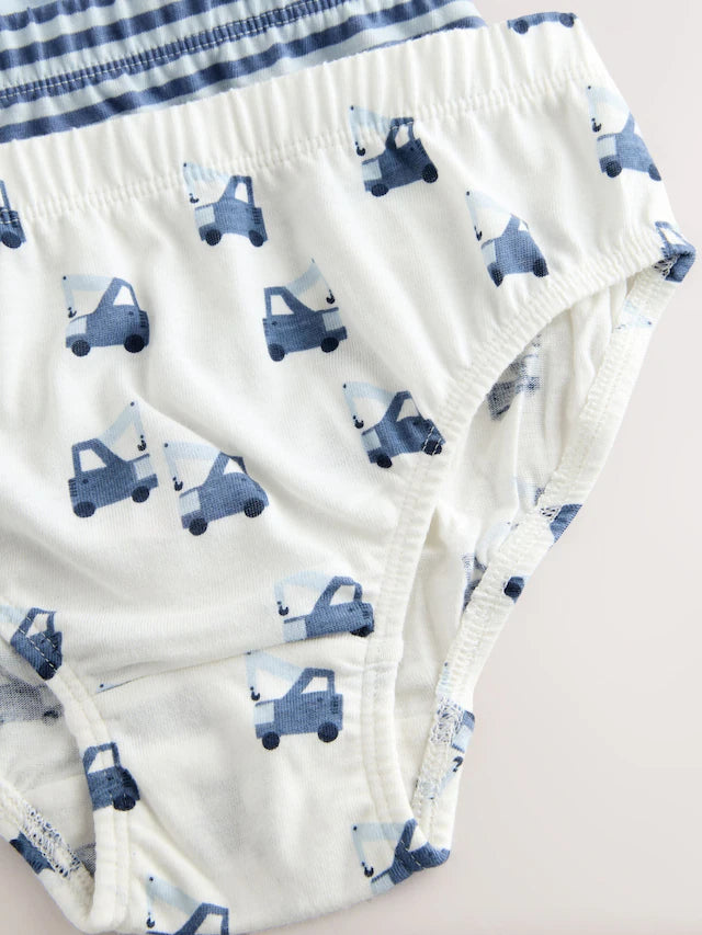 |BigBoy| Pacote Com 10 Cuecas De Transporte Azuis (1,5 a 10 anos)