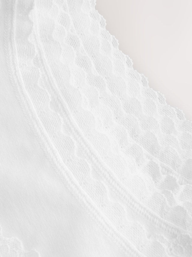 |BigGirl| Pacote Com 10 Coletes Brancos Com Acabamento Em Renda (1,5 a 16 anos)