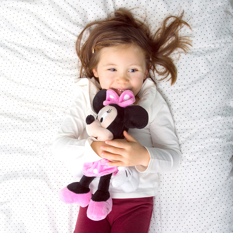 Disney Pelúcia Classic Minnie Mouse 25 cm | Brinquedo de pelúcia macio e fofinho | Vestido rosa de bolinhas | Presente para crianças e fãs
