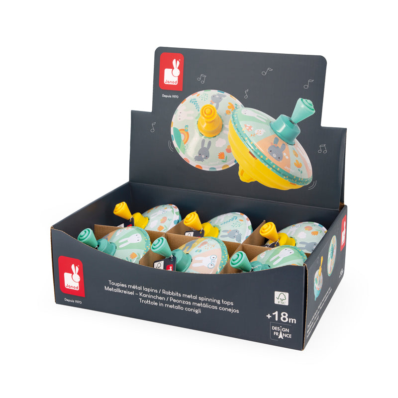 Janod Pure Rabbits de metal Piões