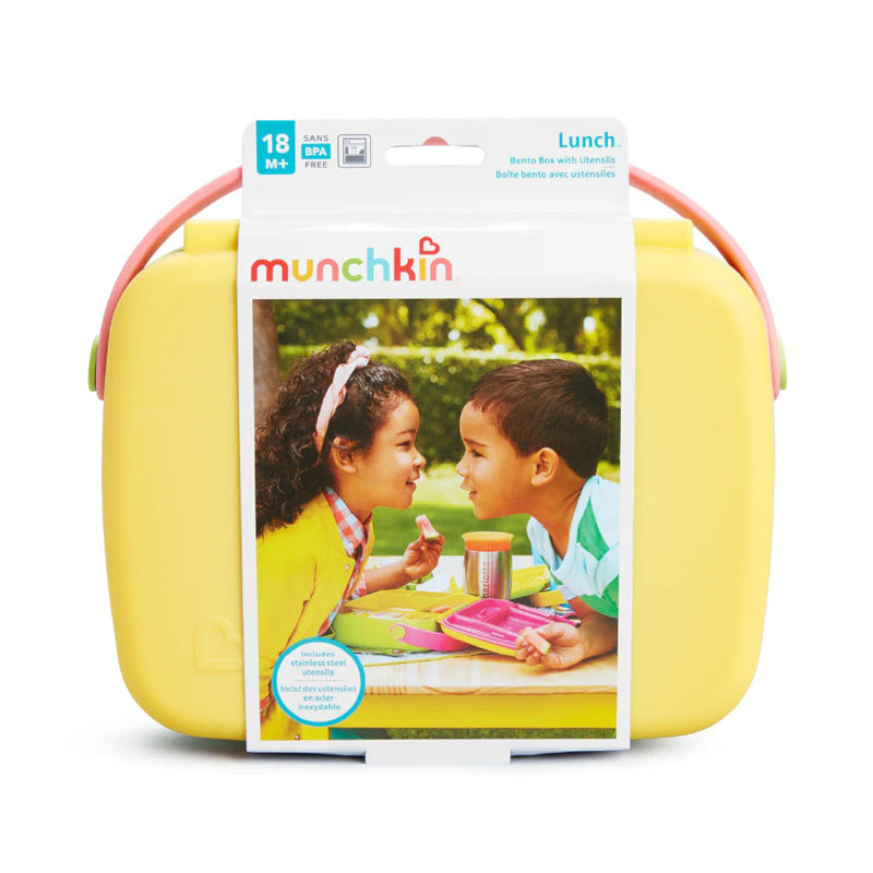 Munchkin Lancheira Bento com Talheres Rosa