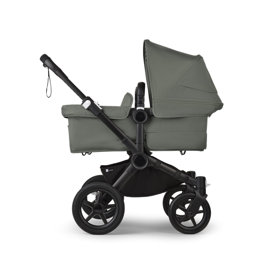 Bugaboo Carrinho de Bebê Donkey 5 Twin – Verde-floresta, Base Preta, Carrinho Duplo Lado a Lado, Todo-o-Terreno, Confortável e Fácil de Manobrar