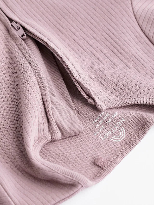 |BabyGirl| Macacão De Dormir Para Bebê 100% Algodão Rosa Com Zíper Bidirecional, Pacote com 3 (0 meses a 3 anos)