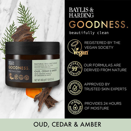 Baylis & Harding Esfoliante Corporal Goodness Oud 450g