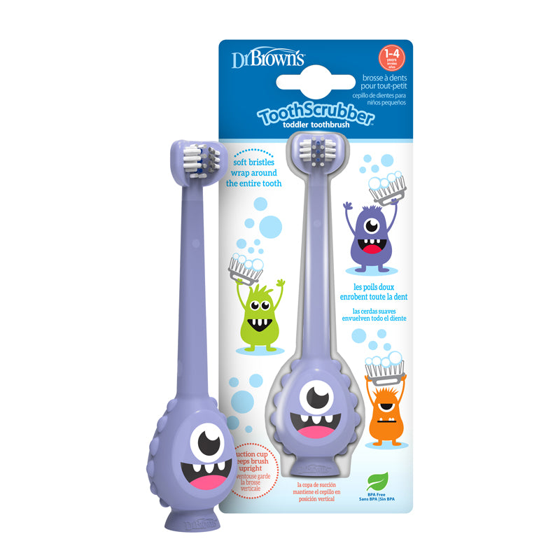 Dr. Brown Monstro roxo infantil ToothScrubber™ do