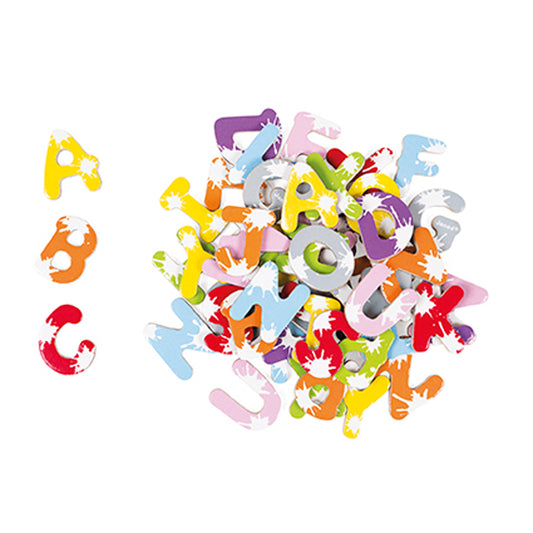 Janod Conjunto de 52 letras magnéticas splash