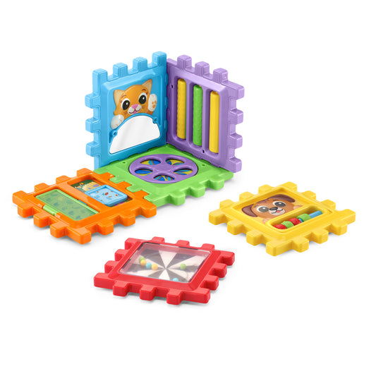 Leap Frog Cubo de atividades 6 em 1 Snap & Learn™ com anéis giratórios, painel deslizante e espelho de autodescoberta.