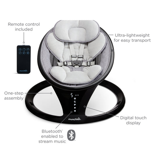 Columpio para bebé Munchkin negro