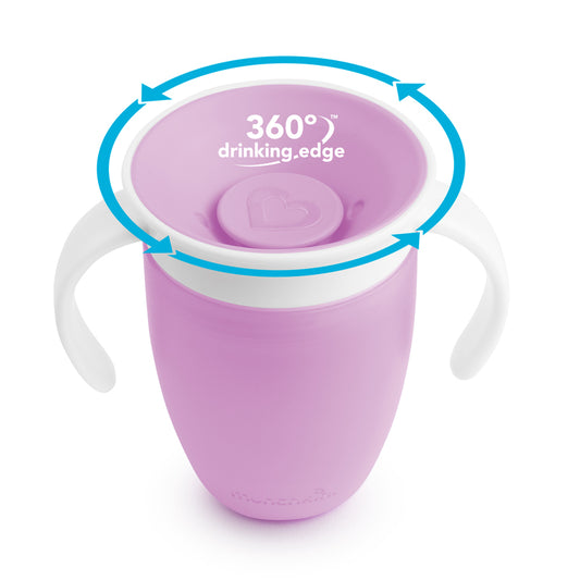 Vaso Munchkin Miracle 360 Trainer Morado 207ml