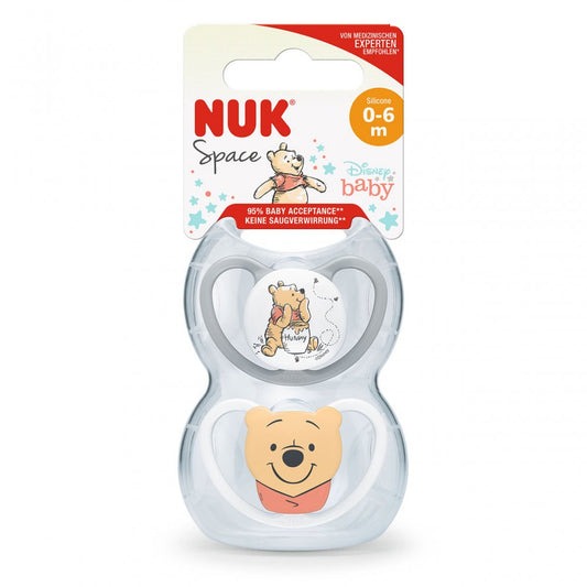 NUK Space Soother Disney Ursinho Pooh 0-6 meses 2 unidades
