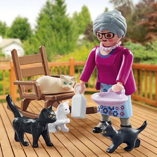 Playmobil Special Plus - Abuela con Gatos