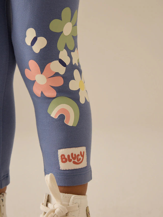 |Girl| Conjunto De Camiseta e Leggings De Manga Comprida Azul (12 meses a 7 anos)