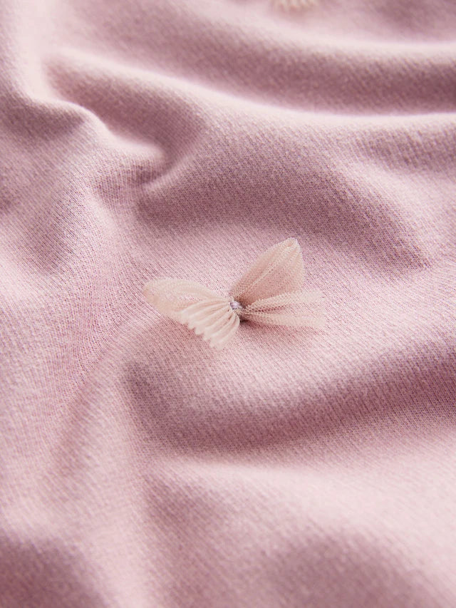 |BigGirl| Camiseta Lilás Roxa 100% Algodão Boxy Bows (3-16 anos)