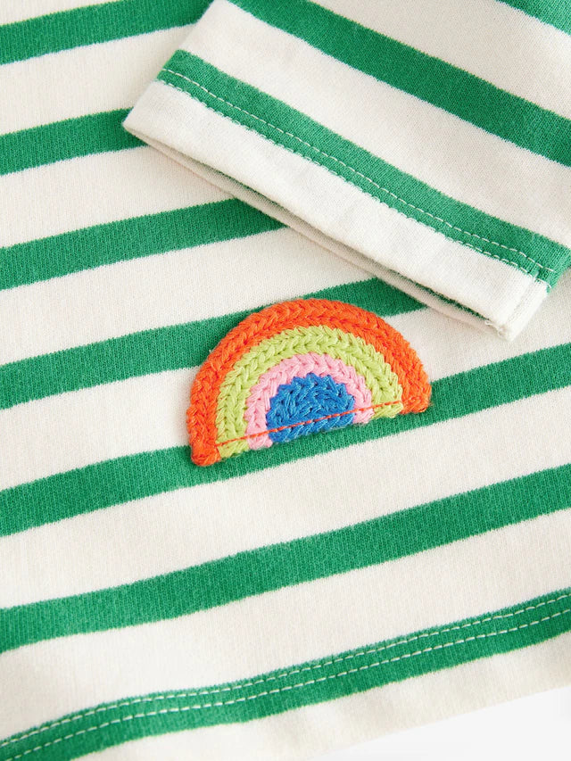 |Girl| Camiseta Verde Manga Longa 100% Algodão (3 meses a 7 anos)