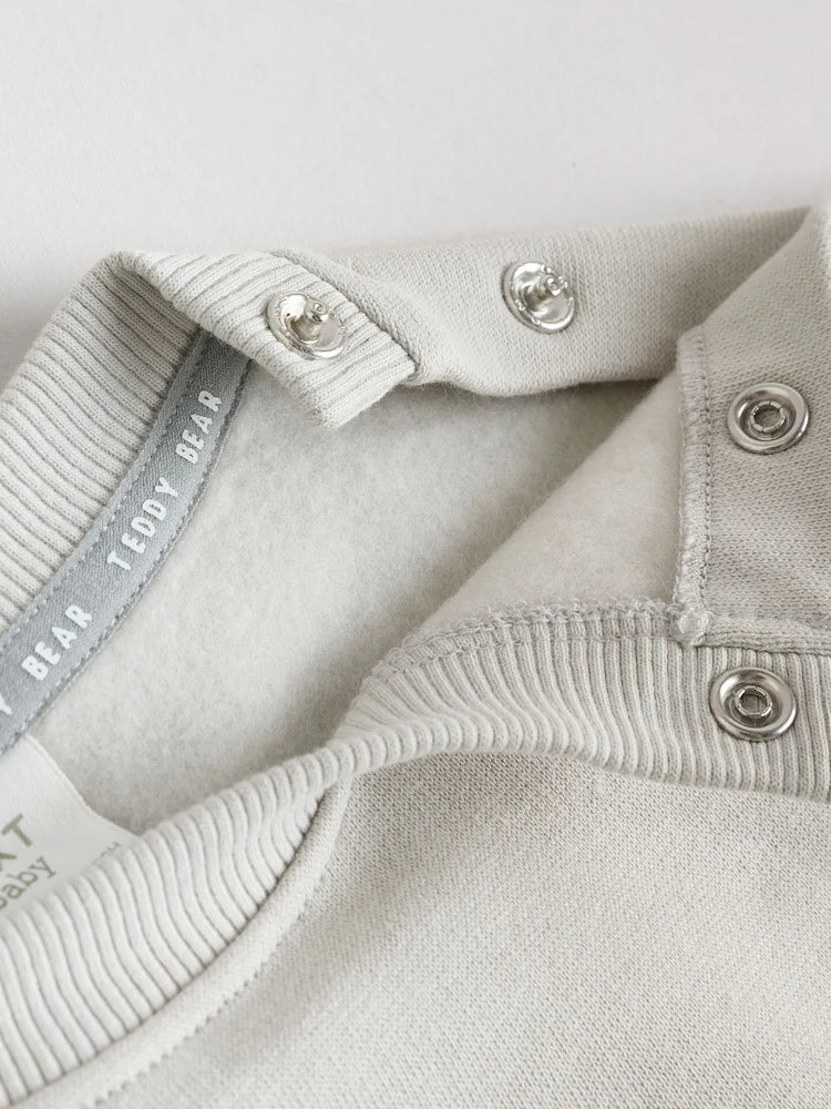 |BabyBoy| Conjunto De Moletom Com Capuz e Leggings Grey Bear Para Bebê (0 meses a 2 anos)