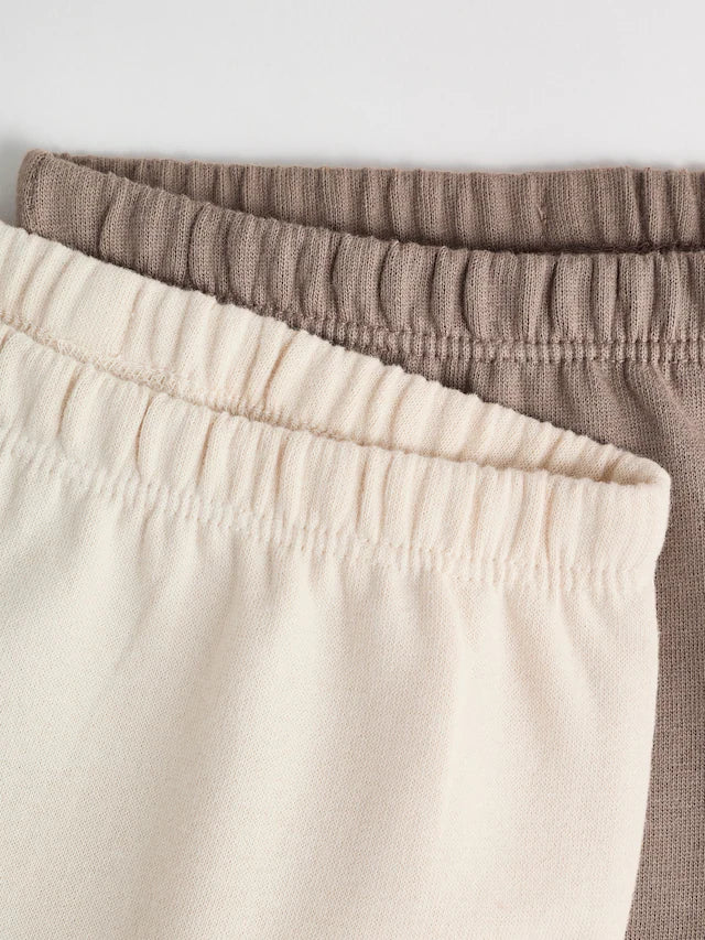 |BabyBoy| Leggings Neutral Bear Baby 100% Algodão, Pacote Com 2 (0 meses a 2 anos)