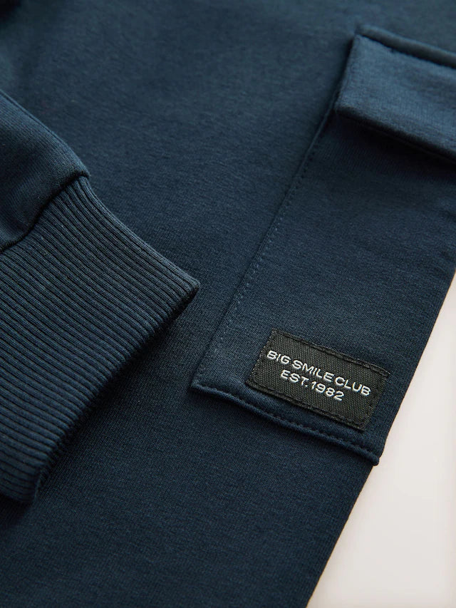 |Boy| Calça De Moletom Skinny Azul Marinho (3 meses a 7 anos)