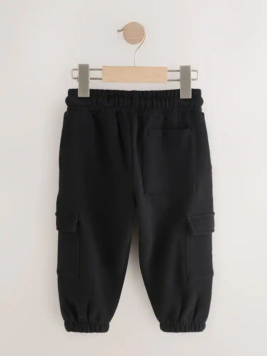 |Boy| Calça De Moletom Preta Com Toque Macio e Utilitária (3 meses a 7 anos)