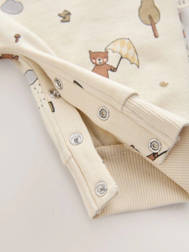 |BabyBoy| Macacão De Bebê Ecru Bear (0 meses a 3 anos)