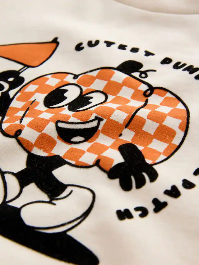 |Boy| Moletom De Halloween Com Estampa De Abóbora Crua (3 meses a 7 anos)