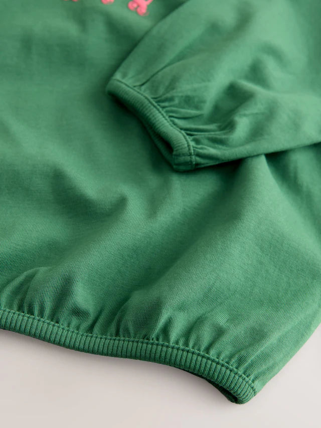 |Girl| Pijama Jogger Com Estampa De Personagem Rosa/Verde, Pacote com 3 (9 meses a 10 anos)