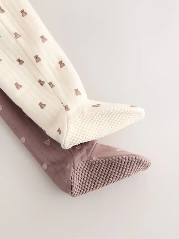 |BabyGirl| Kit com 2 Macacões Acolchoados Marrons