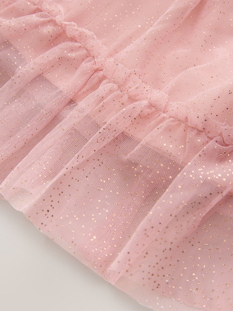 |Girl| Vestido De Malha Rosa Para Ocasiões Especiais (3 meses a 10 anos)