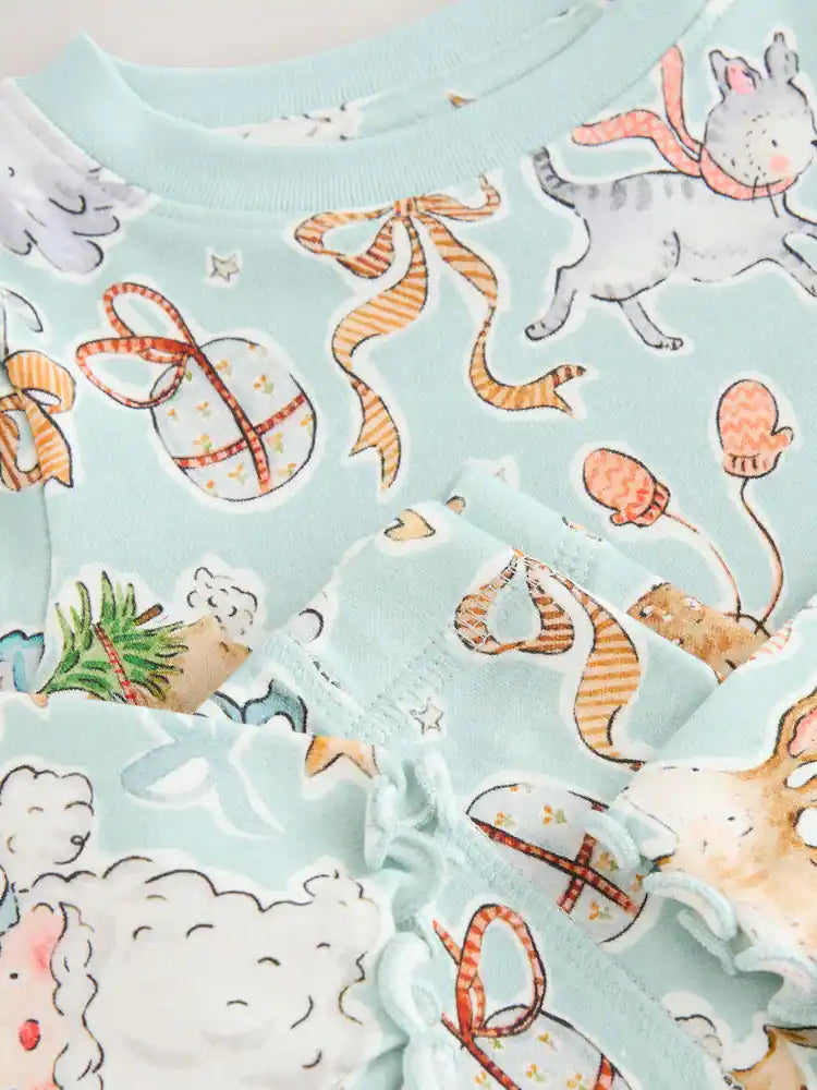 |Girl| Pijama De Natal Com Estampa Blue Goose (9 meses a 16 anos)