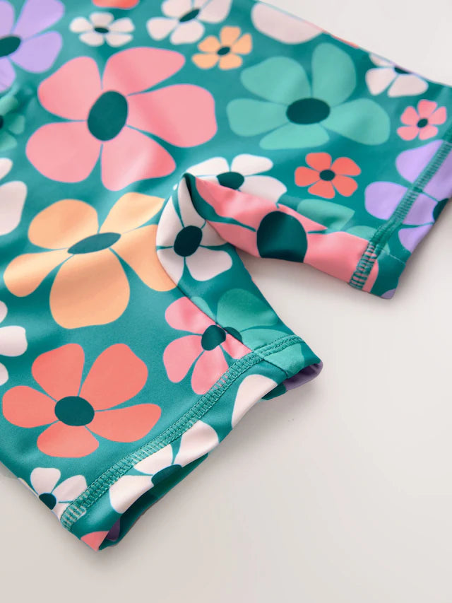 |Girl| Maiô Stampy Floral Sunsafe (3 meses a 10 anos)