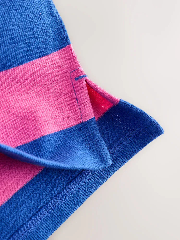 |BigGirl| Blusa Texturizada De Manga Comprida Com Listras Rosa/Azul (3-16 anos)