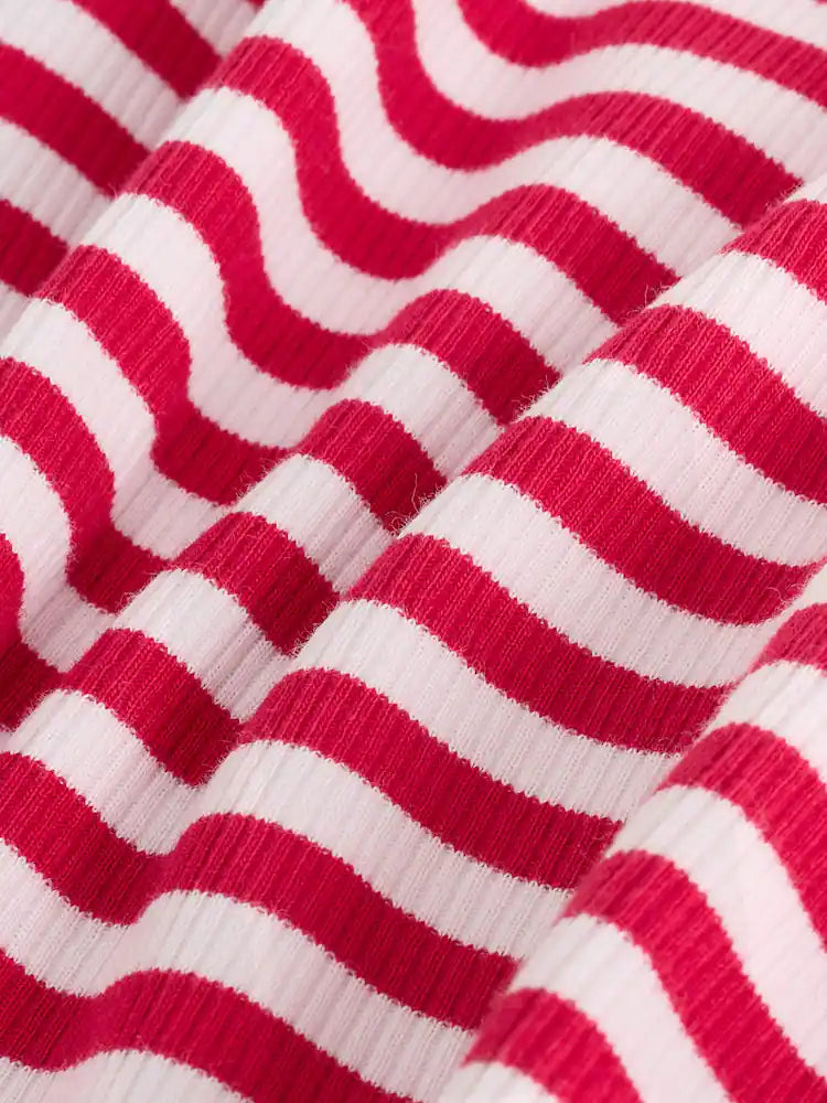 |BigGirl| Blusa Canelada Manga Comprida Vermelha/Rosa (3-16 anos)