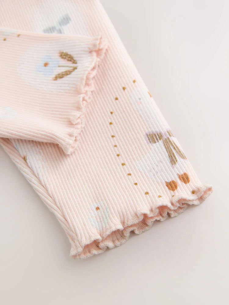 |Girl| Conjunto De Moletom e Leggings Blue Bow Duck (3 meses a 7 anos)