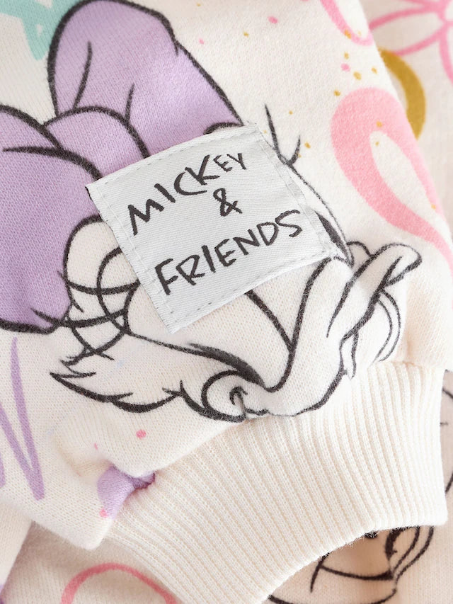 |Girl| Conjunto De Blusa e Leggings De Manga Comprida Rosa Da Disney Minnie Mouse (3 meses a 7 anos)