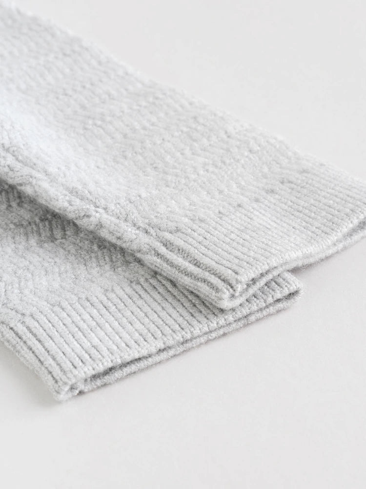 |BabyBoy| Conjunto De Suéter e Leggings De Tricô Cinza Para Bebê (0 meses a 2 anos)